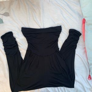 Heart & Hips Black Strapless Jumpsuit